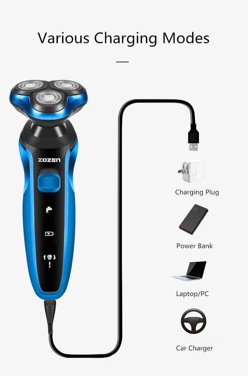 ZOZEN New Electric Razor Electric Shaver Body Hair Clipper Shaving Machine for Men Women Cutting Hair Beard Trimmer Waterproof