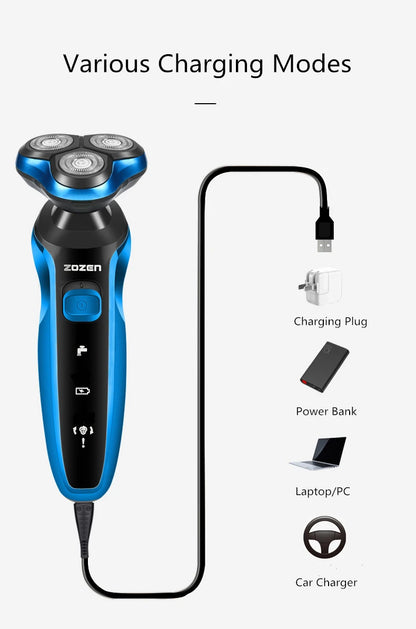 ZOZEN New Electric Razor Electric Shaver Body Hair Clipper Shaving Machine for Men Women Cutting Hair Beard Trimmer Waterproof